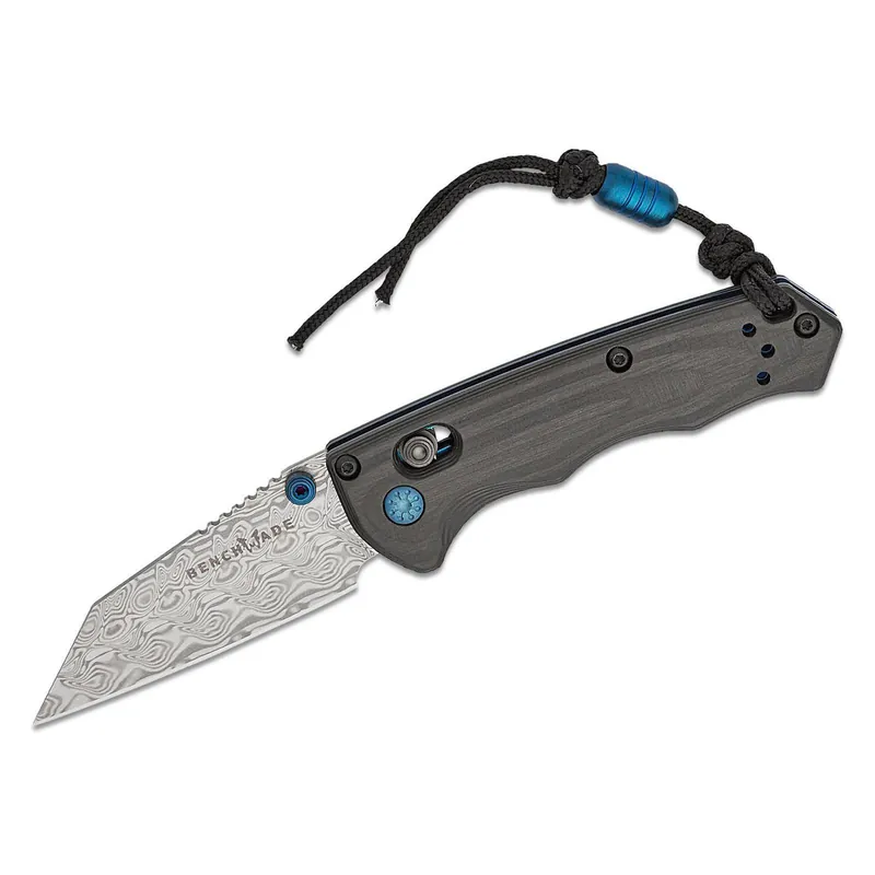 Benchmade Gold Class Full Immunity AXIS Folding 2.49" Aegir Damasteel Wharncliffe Unidirectional