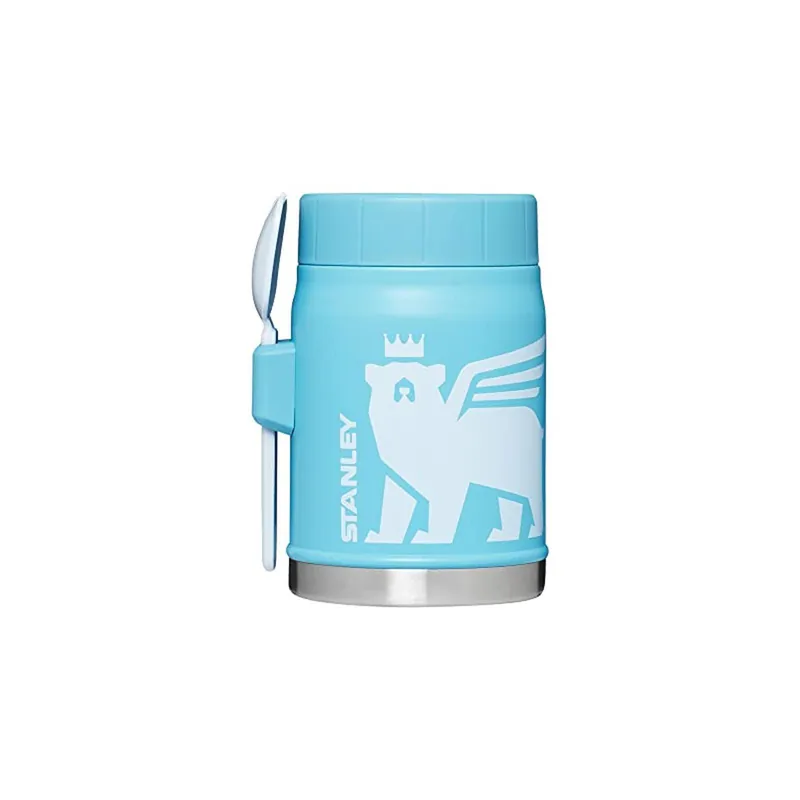 Stanley Heritage Insulated Food Jar for Kids (8+ Years) with Fork, 14 oz Pool Cub