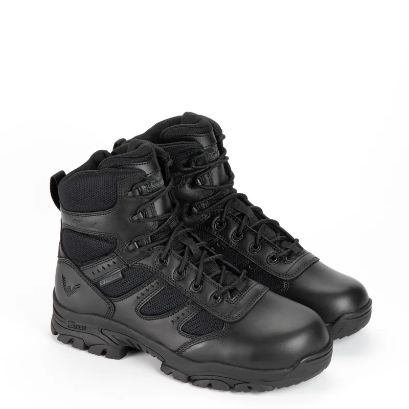 Thorogood DG The Deuce Waterproof 6" Tactical Side Zip Black Boots 834-6218