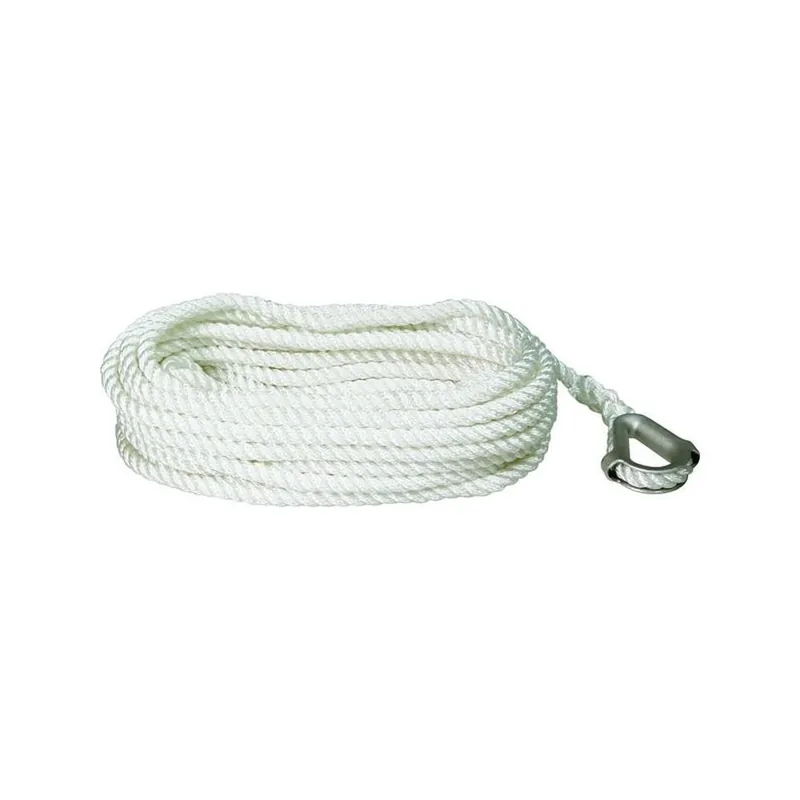 Seasense 50013026 Anchor Line Tw 3/8" X 100‘ White Black 3/8" X 100