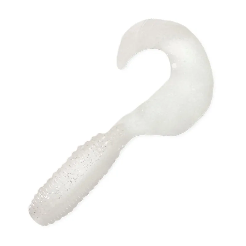 Kalin‘s Lunker Grub Soft Plastic Grub 10 pack White Ice 5"