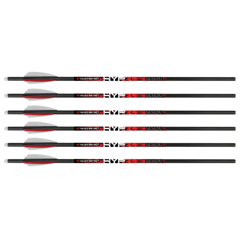 Killer Instint HYPR 20" Crossbow Bolts 6pk