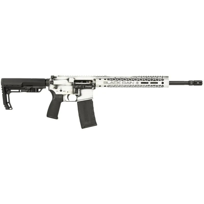Black Rain Ordnance BROFUSIONWB Spec15 Fusion 5.56x45mm NATO 30+1 16", White Battleworn, 12" M-LOK, MFT EPG16 Grip/Minimalist Stock