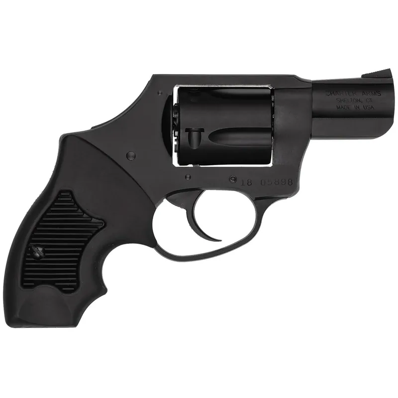Charter Arms 13811 Undercover Lite Small 38 Special, 5 Shot 2" Black Steel Barrel & Cylinder, Black Passivate Aluminum Frame w/Black Finger Grooved Rubber Grip, Concealed Hammer