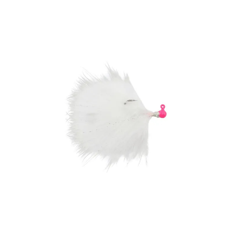 Voodoo Custom Tackle Marabou Jig Hot Pink White 1/32oz