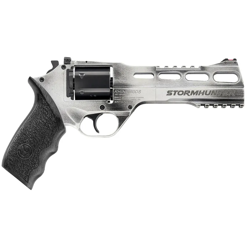 Chiappa Firearms 340334 Rhino 60DS Limited Edition 357 Mag 6 Shot 6" Stormhunter (White) Steel Vent Rib Barrel, Cylinder & Aluminum Frame, Black Walnut Grip, Hammer Safety