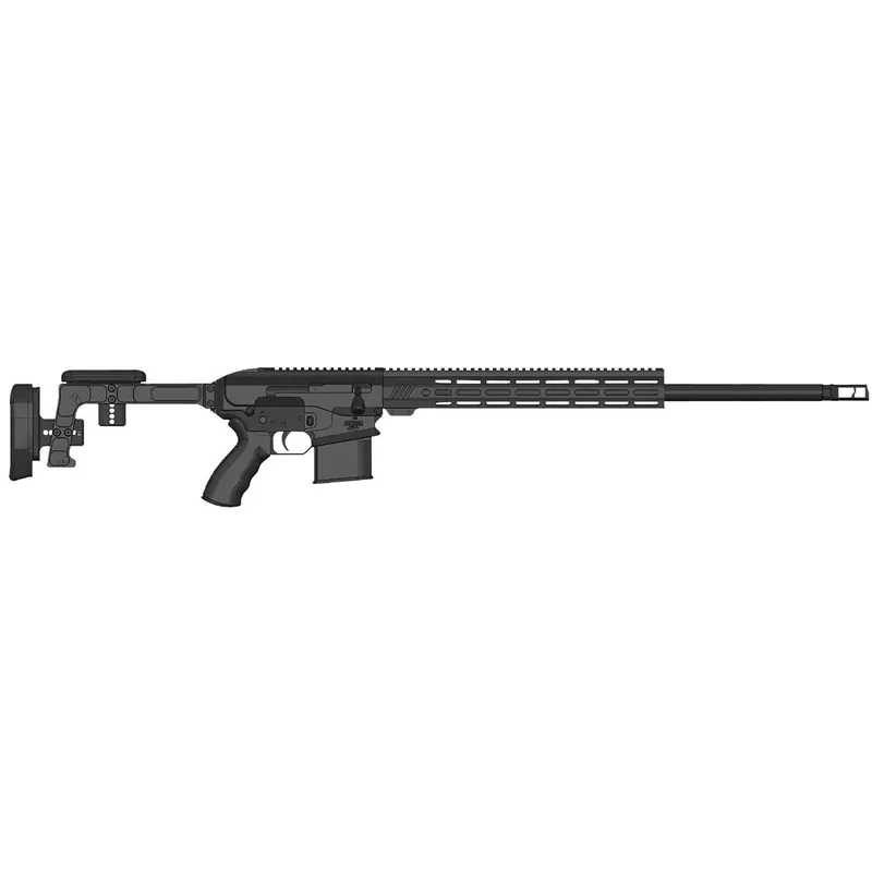 Bushmaster 0110000BLK BA30 308 Win 10+1 18" Black Threaded Barrel, Black Hard Coat Anodized 14" M-LOK Handguard, Chassis Black Aluminum Folding Stock, AR Style Grip, Ambidextrous
