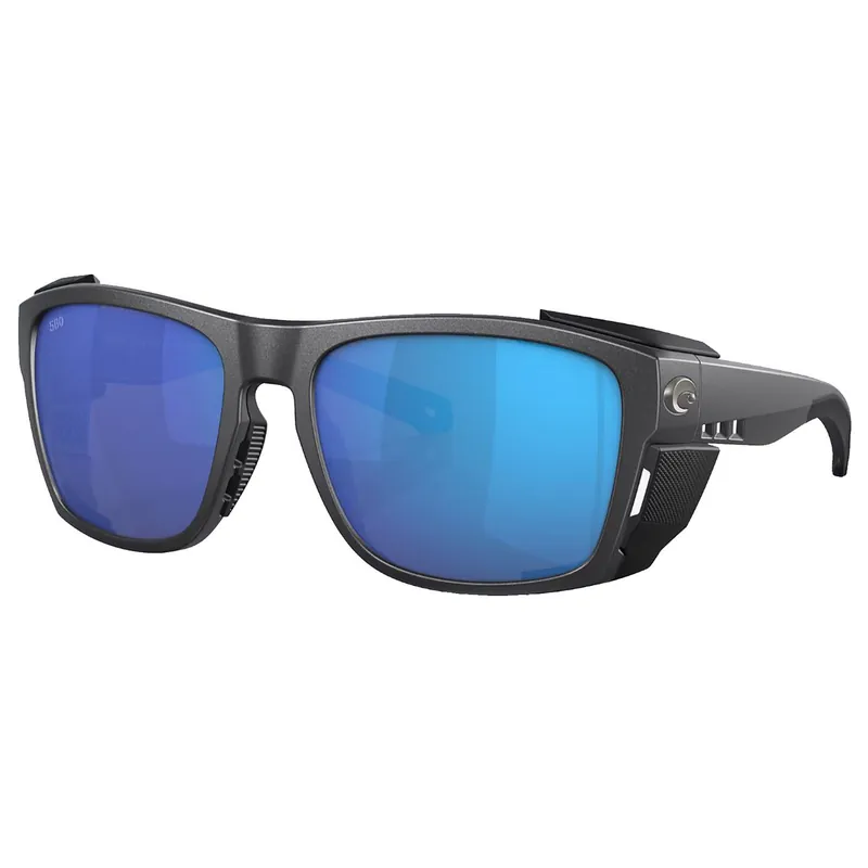 Costa King Tide 6 Black Pearl Frame Blue Mirror Polarized Glass Lenses
