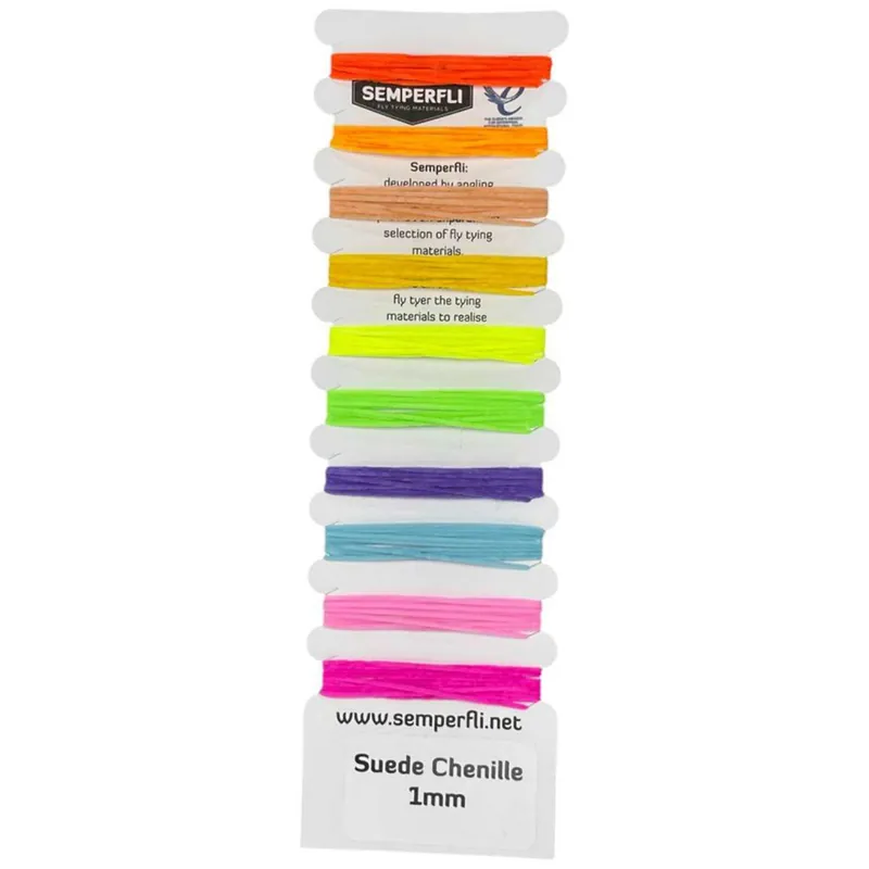 Semperfli Suede Chenille 1mm Multicard Attractor Colors