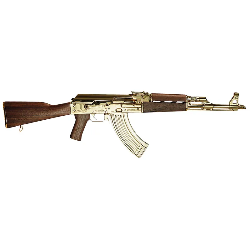 Zastava Arms Usa ZR7762WMGL ZPAPM70 7.62x39mm 16.25" 30+1, 24K Gold Plated Barrel/Rec, Walnut Stock & Grip, Gold Mag Included