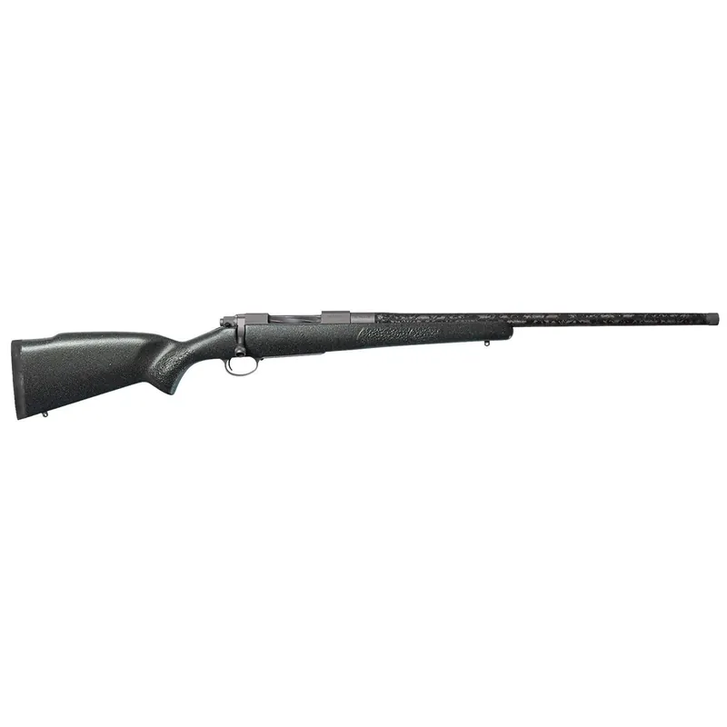 Nosler 47048 M48 Mountain Carbon 6mm Creedmoor 4+1 24" Carbon Fiber Wrapped Barrel, Tungsten Gray Cerakote Metal Finish, Granite Green Mountain Hunter Stock