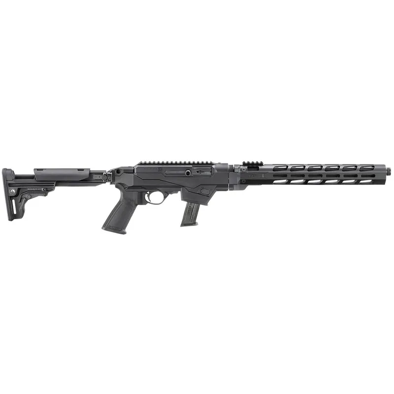Ruger 19140 PC Carbine 9mm Luger 17+1 16.12" Threaded/Fluted Barrel, Black, Reversible Folding Stock, M-LOK Handguard, Optics Mount