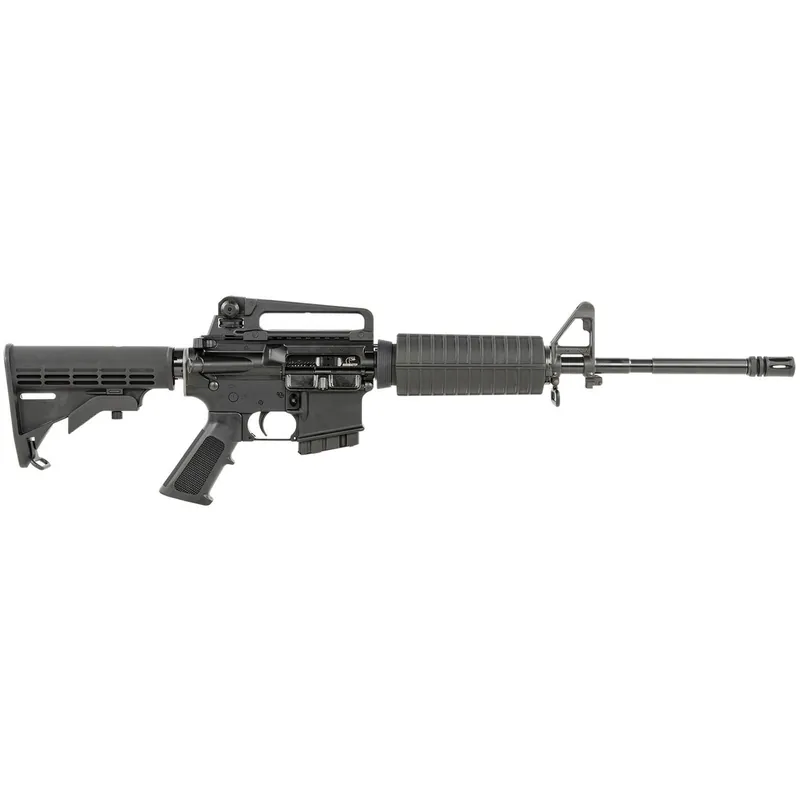 Bushmaster 0010004CA M4 Patrolman‘s 5.56x45mm NATO Caliber with 16" Barrel, 10+1 Capacity, Black Metal Finish, Black 6 Position Collapsible Stock & Black Polymer Grip Right Hand