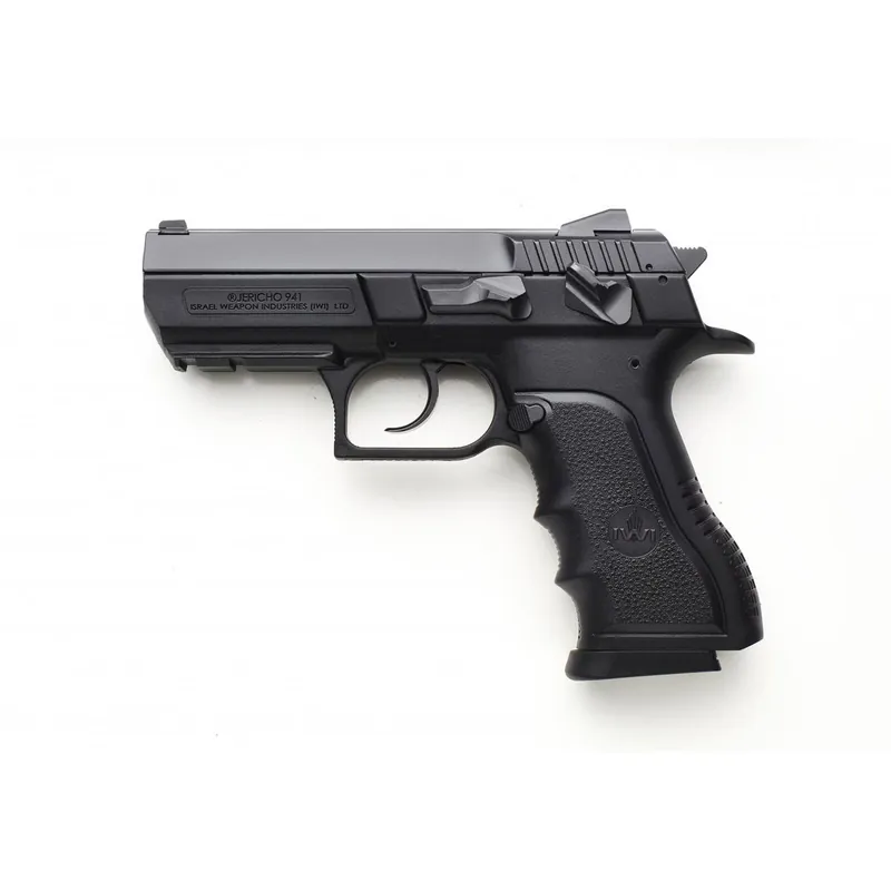 IWI US J941PSL910-II Jericho 941 Enhanced 9mm Luger Caliber with 3.80" Barrel, 10+1 Capacity, Overall Black Finish, Picatinny Rail Frame, Serrated Steel Slide & Polymer Grip