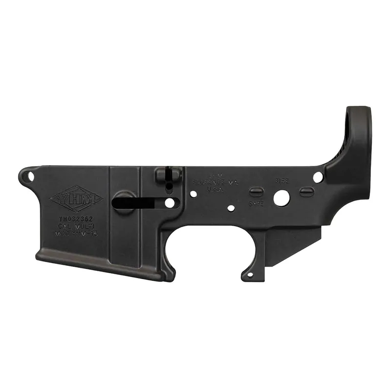 Yankee Hill 125 Stripped Lower Receiver 5.56x45mm NATO 7075-T6 Aluminum Black Anodized for AR-15