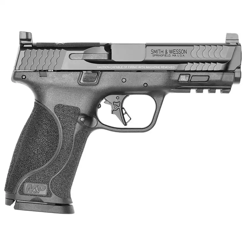 Smith & Wesson 13564 M&P M2.0 Full Size 9mm Luger 17+1, 4.25" Black Armornite Stainless Steel Barrel & Optic Ready/Serrated Slide, Matte Black Polymer Frame w/Picatinny Rail