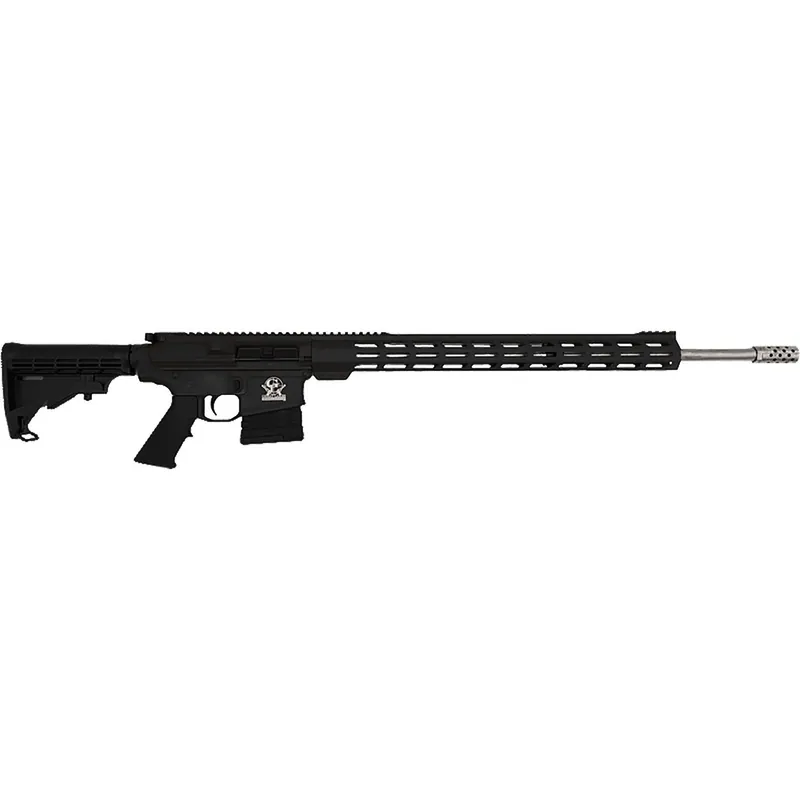 Great Lakes Firearms GL10243SSBLK AR-10 243 Win 5+1 24" Stainless Threaded Barrel, Black Aluminum Receiver w/Picatinny Rail, M-LOK Handguard, Adjustable Stock, Mil-Spec Grip, Right Hand
