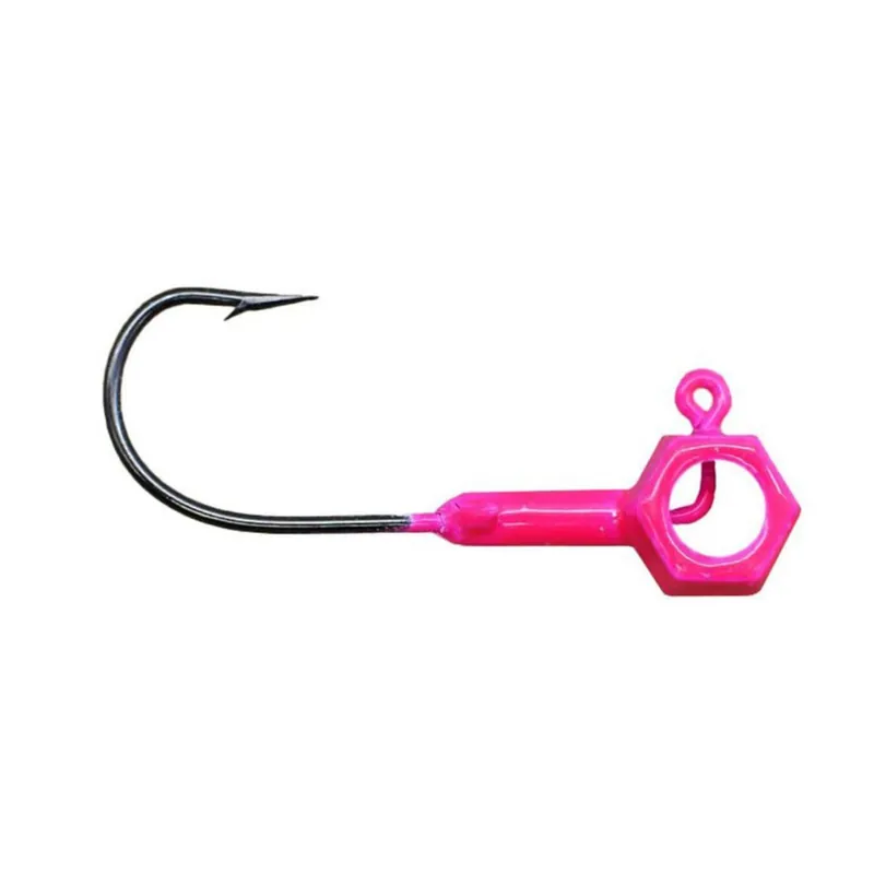 Leland‘s Lures Crappie Magnet Eyehole Brandon Smith Jig Head Pink 1/16 oz.