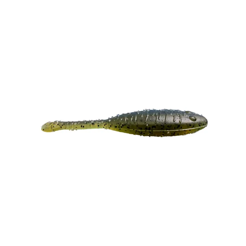 Great Lakes Finesse Flat Cat 2.25" Green Pumpkin Black Flake