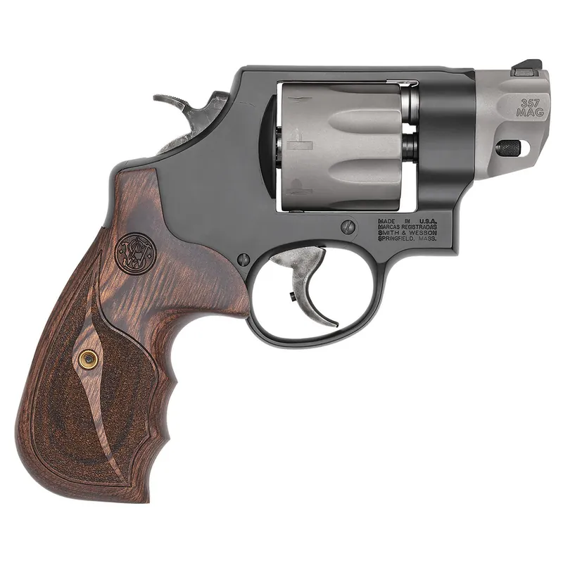 Smith & Wesson 170245 Model 327 Performance Center 357 Mag 2" Titanium/Stainless Barrel, 8rd Titanium Cylinder, Black Scandium Alloy N-Frame, Wood Grip