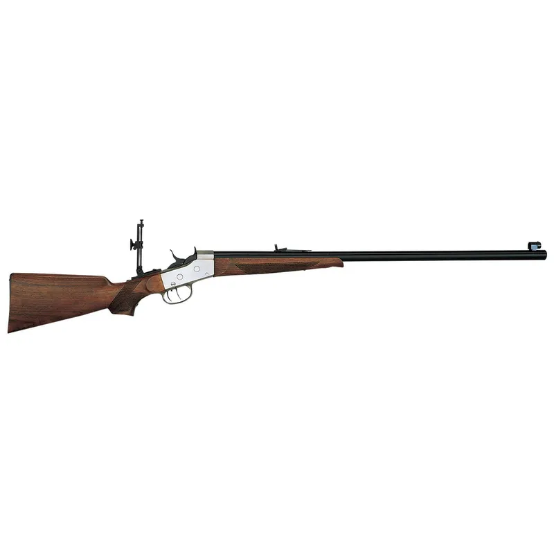 Davide Pedersoli 010S822457 Rolling Block Creedmoor 2 Full Size 45-70 Gov 1rd, 30" Blued Round Steel Barrel, Blued Steel Receiver, Walnut Fixed Stock, Double Set Trigger, Right Hand