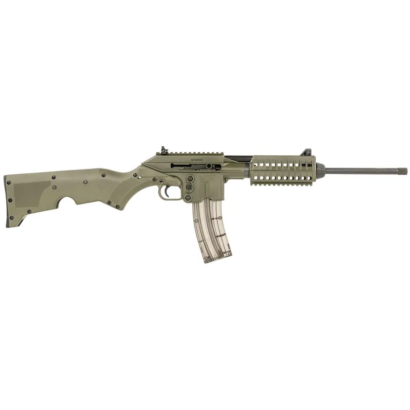 Kel-Tec SU22CAGRN SU22 Full Size 22 LR 26+1 16.10" Black Threaded Barrel, OD Green Picatinny Rail Polymer Receiver, OD Green Synthetic w/Storage Compartment Stock