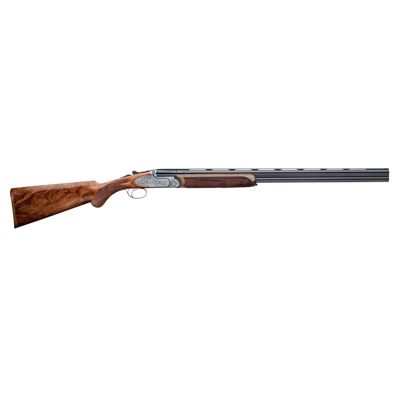Rizzini USA 510128 Artemis Field Full Size 28 Gauge Break Open 3" 2rd 29" Gloss Blued Anodized Silver Engraved Steel Receiver, Fixed w/Prince of Whales Grip, Oiled Turkish Walnut Wood Stock