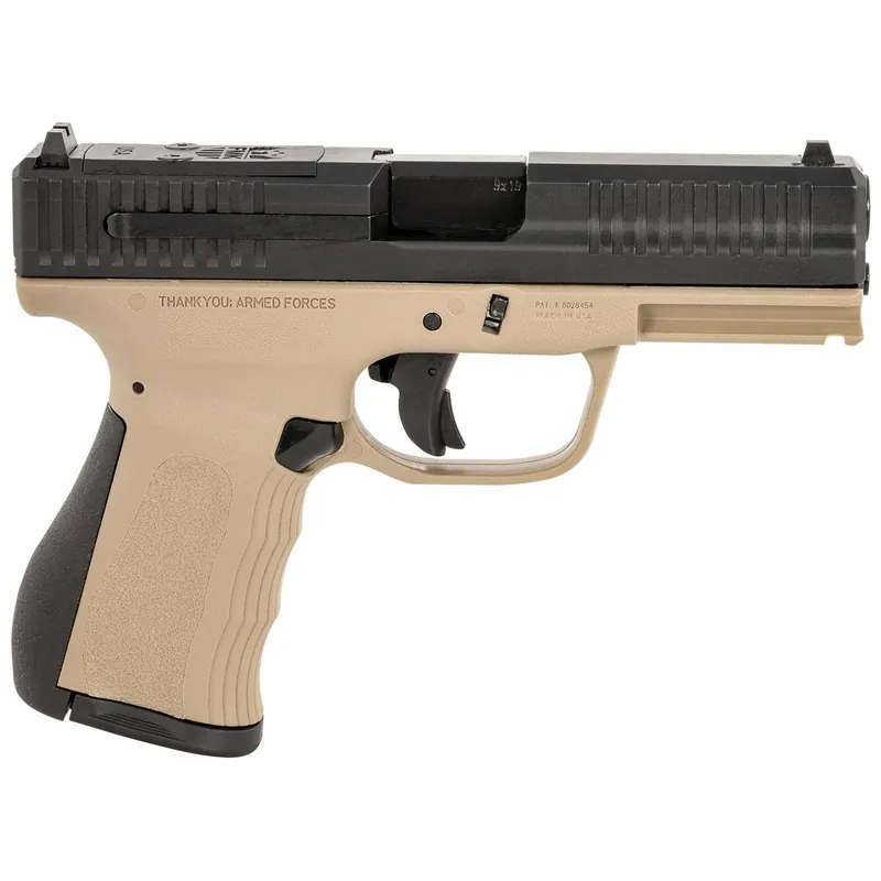 FMK FMKG49DE G3 9mm Luger 14+1 4" Stainless Steel Barrel, Black Optic Cut/Serrated Carbon Steel Slide Flat Dark Earth Polymer Frame w/Picatinny Rail, Black Backstrap Grip