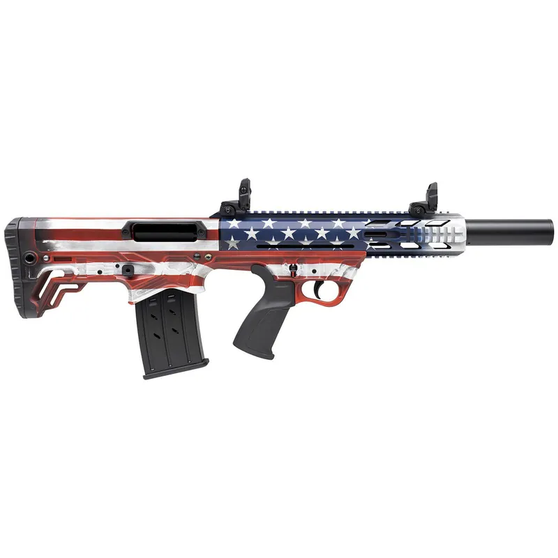 Gforce Arms GFY1USA GFY-1 USA 12 Gauge Semi-Auto 3" 5+1 18.50" Black Threaded Barrel, American Flag Aluminum Receiver w/Picatinny Rail, American Flag Bullpup Polymer Stock, Black Polymer Grip