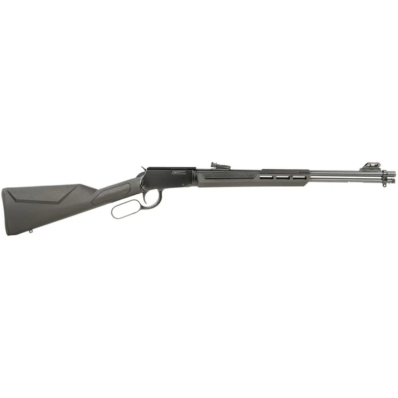 Rossi RL22W201SY Rio Bravo Lever Action 22 WMR 12+1 20" Round Barrel, Black, Polished Rec/Barrel, Synthetic Stock, Fiber Optic Sights