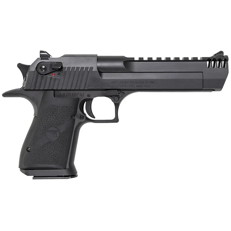 Magnum Research DE357IMB Desert Eagle Mark XIX 357 Mag 6" with Muzzle Brake 9+1 Matte Black Carbon Steel Frame & Slide Black Rubber Grip