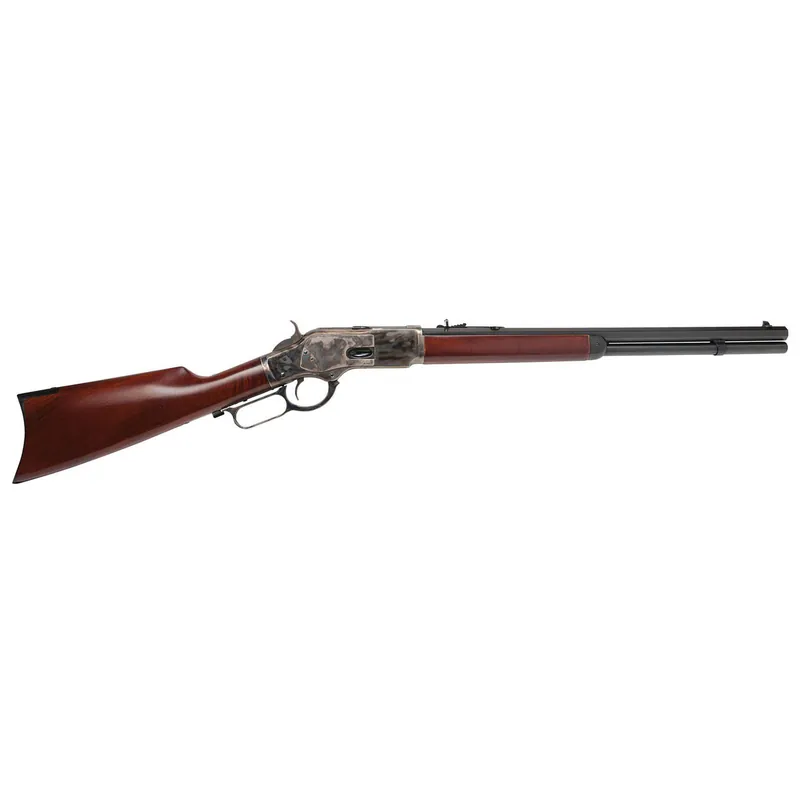 Cimarron CA281 1873 Short Full Size 45 Colt (Long Colt) 10+1 20" Blued Octagon Barrel, Color Case Hardened Stainless Steel Receiver, Walnut Fixed Stock, Right Hand