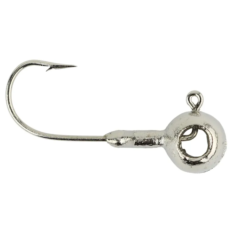 Leland‘s Lures Crappie Magnet Eyehole Round Jig Head Nickel 1/16 oz.