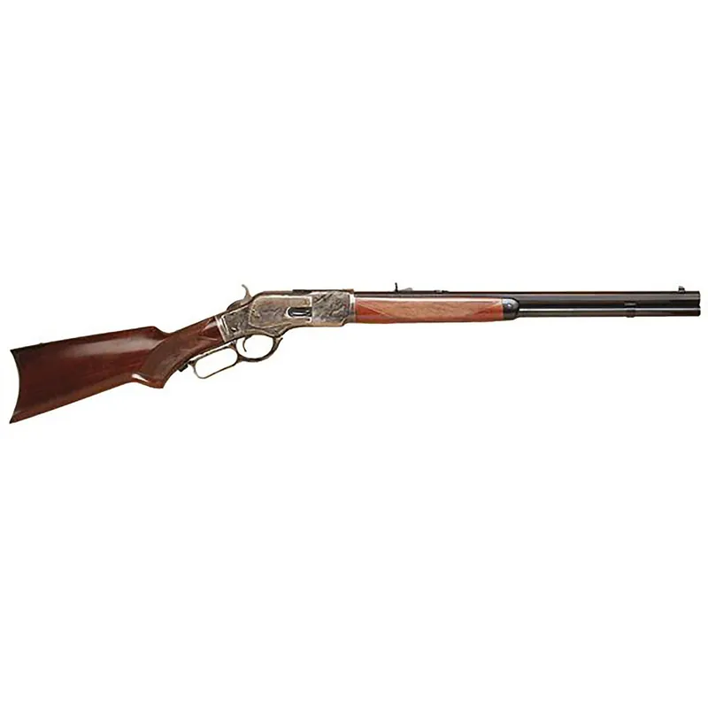 Cimarron CA213 1873 Short Deluxe Full Size 38 Special/357 Mag 10+1, 20" Blued Octagon Steel Barrel, Color Case Hardened Steel Receiver, Walnut Fixed Pistol Grip Stock, Right Hand