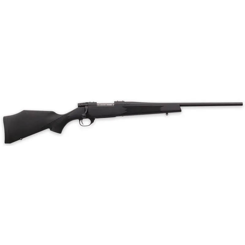 Weatherby VYT222RR0T Vanguard Synthetic Compact 22-250 Rem 5+1 20" Matte Blued 1 Threaded Barrel, Matte Blued Drilled & Tapped Steel Receiver, Black Adjustable Synthetic Stock