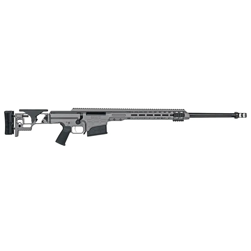 Barrett 18489 MRAD 300 Win Mag 26" 10+1 Gray Gray Folding with Adjustable LOP Stock Black Polymer Grip Right Hand