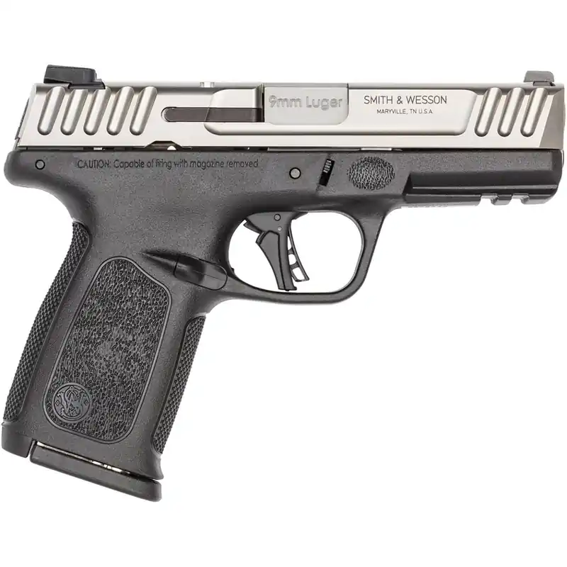 Smith & Wesson 13935 SD9 2.0 Compact Frame 9mm Luger 10+1, 4" Stainless Steel Barrel, Satin Stainless Steel Serrated Slide, Black Polymer Frame w/Picatinny Rail, Black Textured Polymer Grip