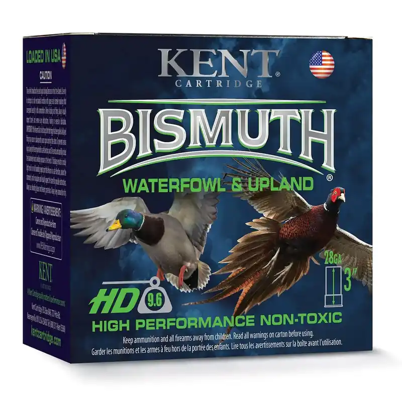 Kent Bismuth High-Performance Non-Toxic Waterfowl & Upland 28ga 3? 1oz 1350 fps 4 25 Rounds