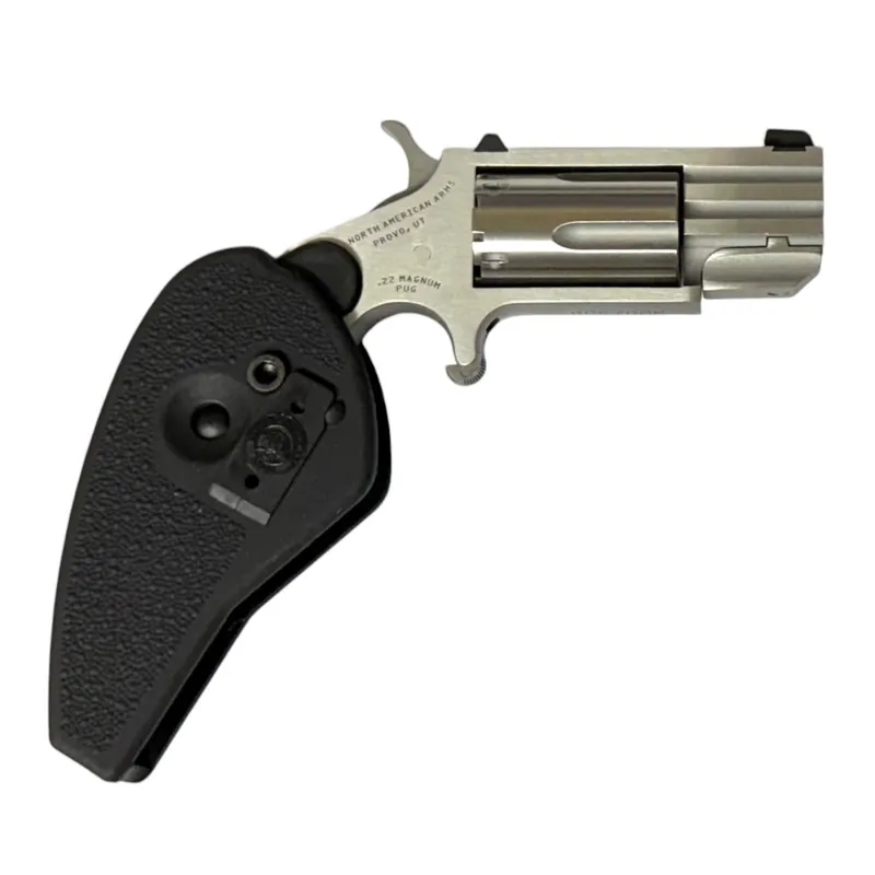 North American Arms 22 WMR Pug w/ White Dot 1" Barrel 5 Round Holster Grip