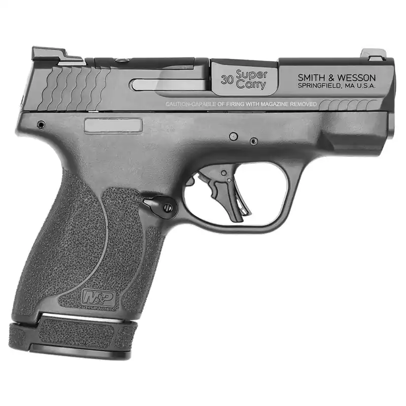 Smith & Wesson 13473 M&P Shield Plus Optic Ready 30 Super Carry 3.10" Barrel 13+1 Or 16+1, Black Polymer Frame & Grip, Optic Cut Armornite Stainless Steel Slide, Tritium Night Sights, Manual Safety