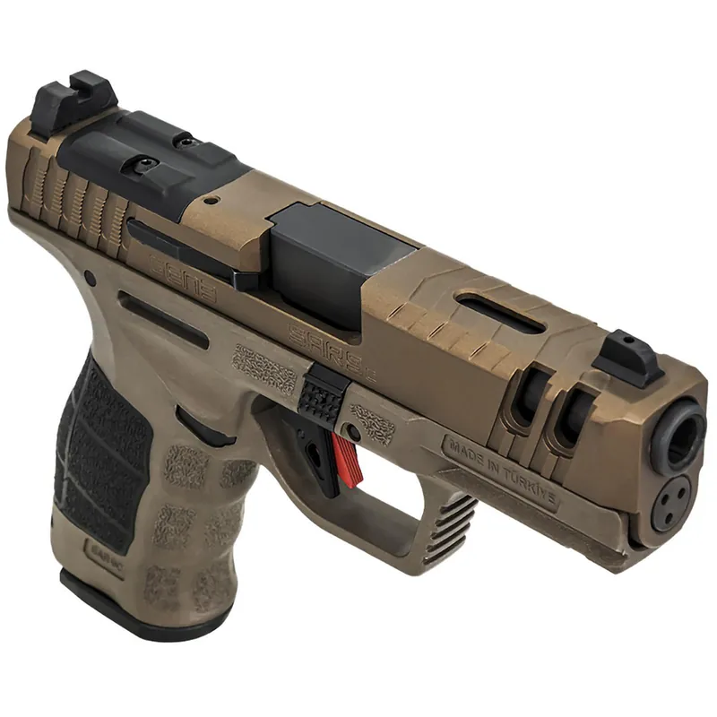 SAR USA SAR9CG3BR SAR9 C Gen3 Compact Frame 9mm Luger 15+1 4" Black Steel Barrel, Bronze Steel Optic Ready/Ported/Serrated Slide, Bronze Polymer Frame w/Picatinny Rail, Interchangeable Backstrap Grip