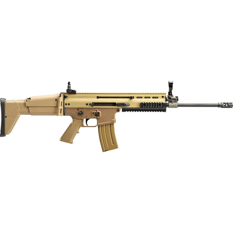 FN 986012 SCAR 16s NRCH 5.56x45mm NATO 16.25" Barrel 10+1, Flat Dark Earth Anodized Receiver, FDE Telescoping Side-Folding Stock With Adjustable Cheekpiece, Optics Ready