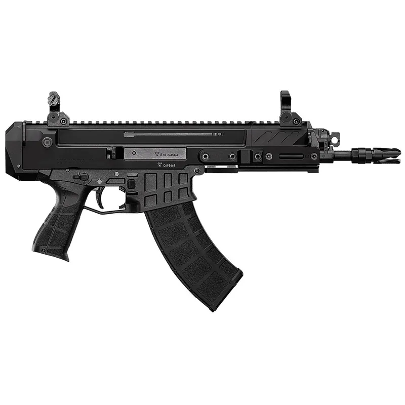 CZ-USA 91450 Bren 2 MS 5.56x45mm NATO 30+1 8.26" Black Cold Hammer Forged Barrel & Frame, Black Stippled Polymer Grips Right Hand
