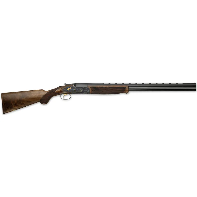 F.A.I.R. FRJBPRTG1628 Jubilee Prestige Tartargua Gold Full Size 16 Gauge Break Open 2.75" 2rd 28" Blued Over/Under Barrel, Gold Engraving Aluminum Receiver, Fixed Walnut Stock, Ambidextrous