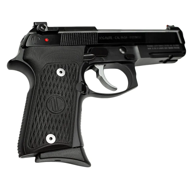 Langdon Tactical Tech LTT92CTJ Beretta 92 Elite Compact 9mm Luger 15+1 4.25" Stainless Target Crown Steel Barrel, Black Serrated Steel Slide, Black VZ G10 Grip, Optimized Trigger Bar & Trigger Job