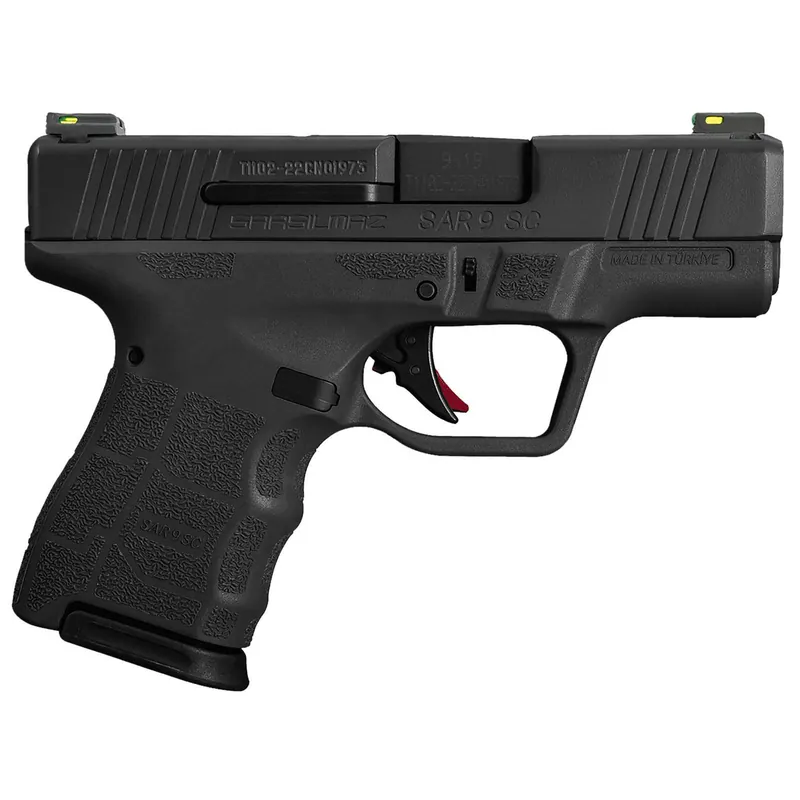 SAR USA SAR9SCBL SAR9 SC Sub-Compact Frame 9mm Luger 12+1 3.30" Black Steel Barrel, Black Steel Optic Ready/Ported/Serrated Slide, Black Polymer Frame, Interchangeable Backstrap Grip