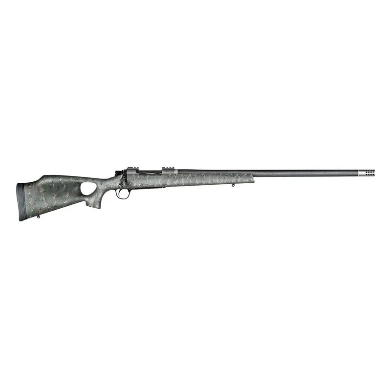 Christensen Arms CA10269315323 Summit TI Full Size 7mm Rem Mag 3+1, 26" Natural Titanium Steel Threaded Barrel, Natural Titanium Aluminum Receiver, Green w/Black/Tan Accents Fixed Thumbhole Stock