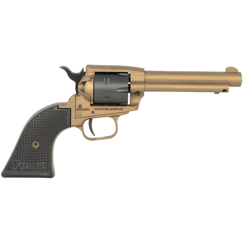Heritage Mfg SRR22A4 Rough Rider 22 LR 6 Shot, 4.75" Burnt Bronze Cerakote Steel Barrel, Frame, Black Satin Cylinder, Black Polymer Grip, Hammer/Thumb Safety, Exposed Hammer