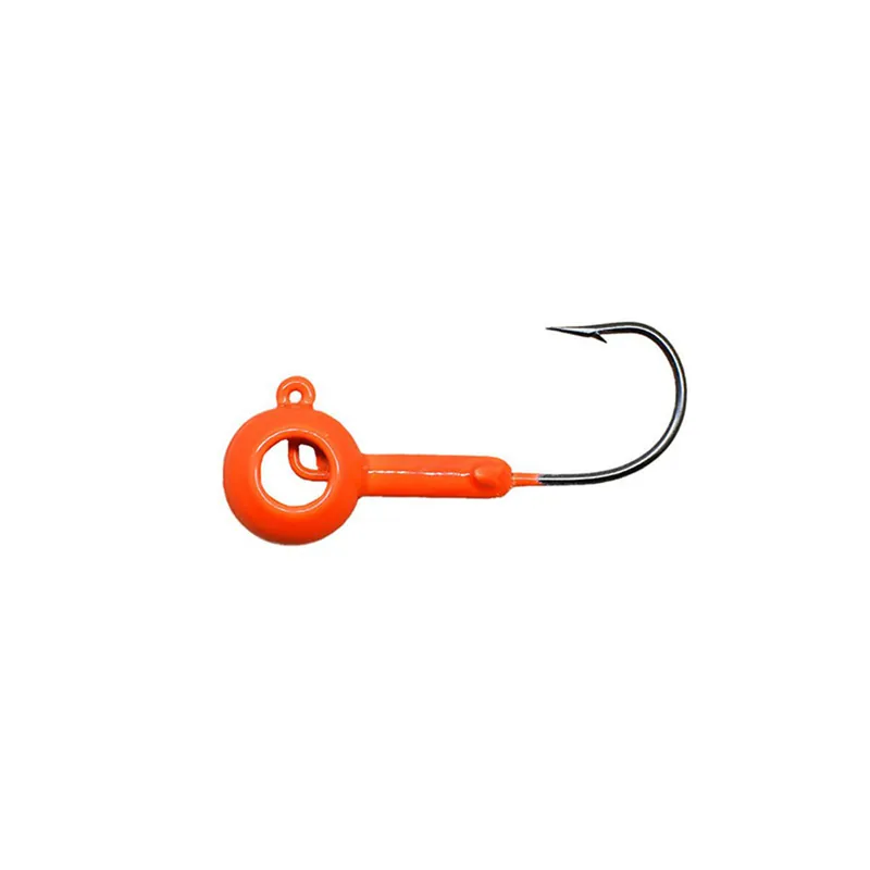 Leland Eyehole Round Jigheads - 3/16oz 5pk Orange