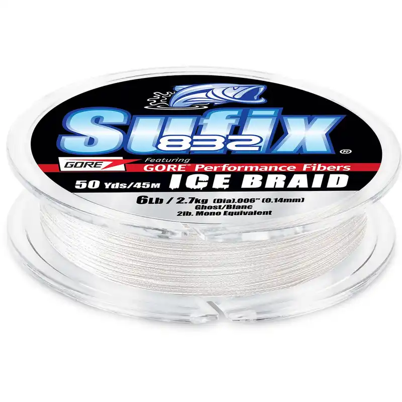 Sufix 832 Advanced Ice Braid Ghost 8LB 50 yds.